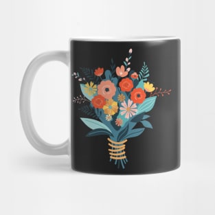 Warm Tones Flower Bouquet Mug